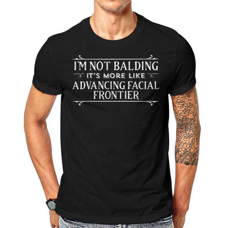 Not Bald Advancing Facial Frontier Apparel Bald Dad Gift  Gift For Mens Gift For Women Men T-shirt Crewneck Short Sleeve