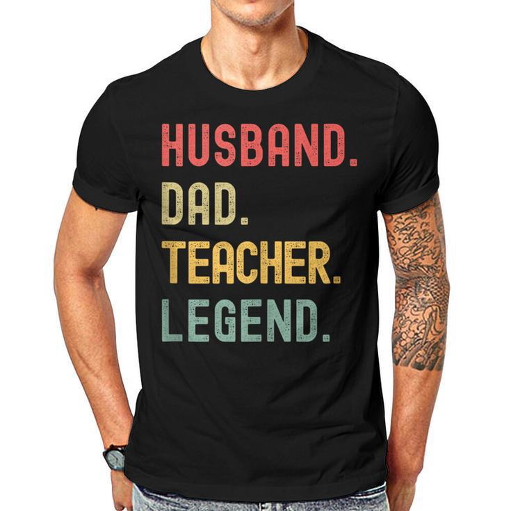 Teacher Husband Dad Legend Retro Vintage Dad Fathers Day  Gift For Women Men T-shirt Crewneck Short Sleeve