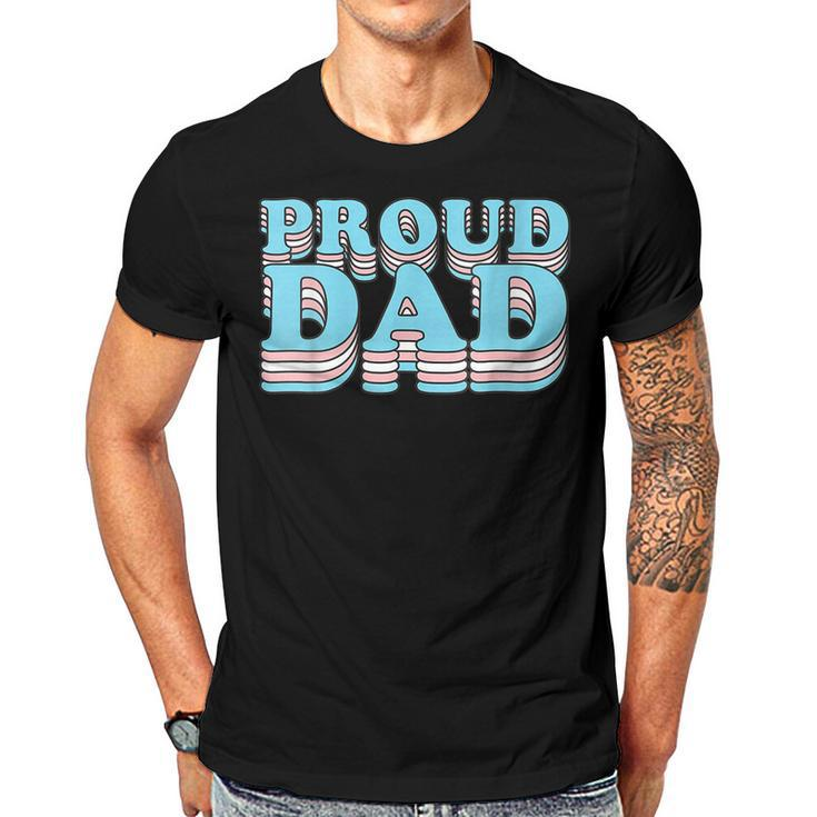 Transgender Pride Father Proud Trans Dad  Gift For Womens Gift For Women Men T-shirt Crewneck Short Sleeve
