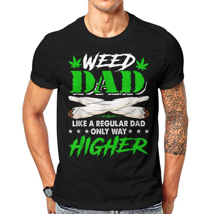 Weed Dad Marijuana Funny Fathers Day For Daddy  Gift For Women Men T-shirt Crewneck Short Sleeve