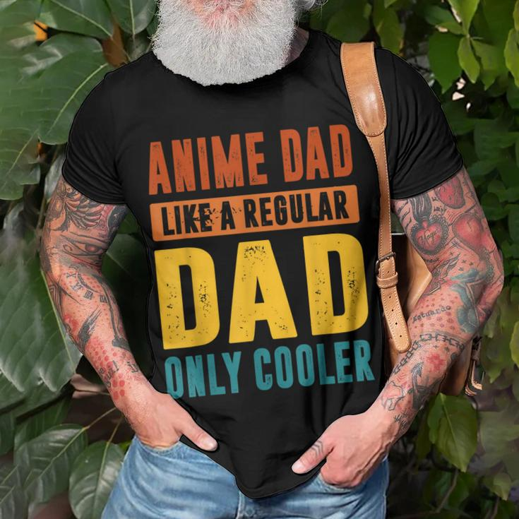 Anime Fathers Birthday Anime Dad Only Cooler Funny Vintage Gift For Women Men T-shirt Crewneck Short Sleeve