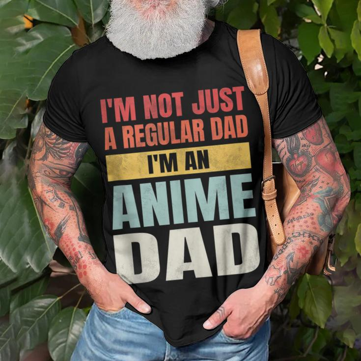 Anime Fathers Birthday Im An Anime Dad Funny Retro Vintage Gift For Women Men T-shirt Crewneck Short Sleeve