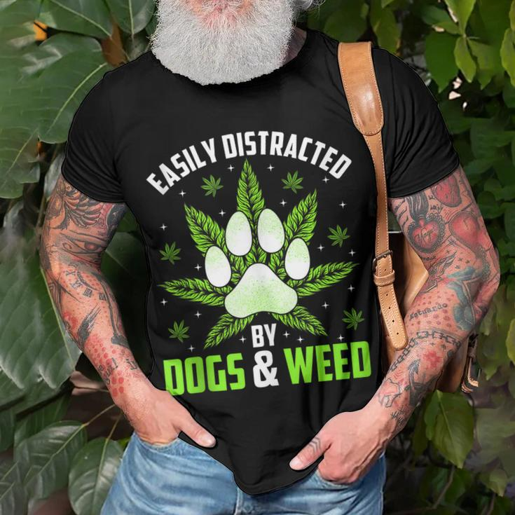 Dogs And Weed Dad Mom Dog Lover Cannabis Marijuana Gift For Women Men T-shirt Crewneck Short Sleeve