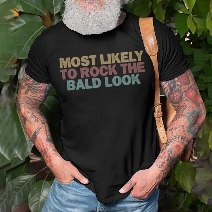 Funny Baldness Humor Bald Dad Bald Head Attitude Gift For Mens Gift For Women Men T-shirt Crewneck Short Sleeve