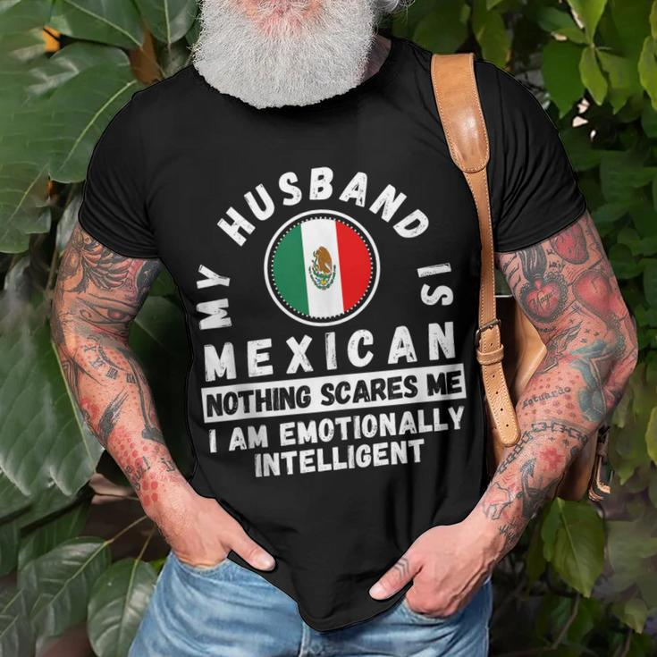 Mexican Husband Mexico Heritage Flag Funny Design For Wife Gift For Women Men T-shirt Crewneck Short Sleeve