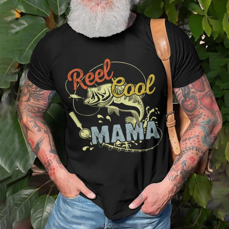 Mothers Day Funny Retro Reel Cool Mama Fishing Lover Gift For Women Men T-shirt Crewneck Short Sleeve