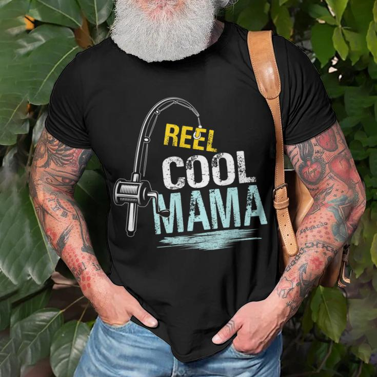 Reel Cool Mama Fishing Fisherman Funny Retro Gift For Women Men T-shirt Crewneck Short Sleeve