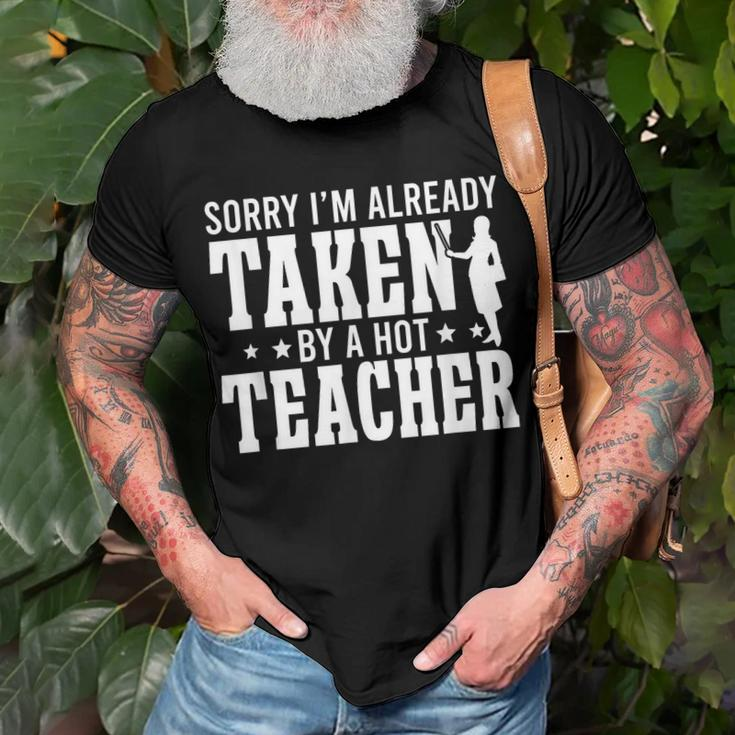 Taken By A Hot Teacher Husband Of A Teacher Teachers Husband Gift For Mens Gift For Women Men T-shirt Crewneck Short Sleeve