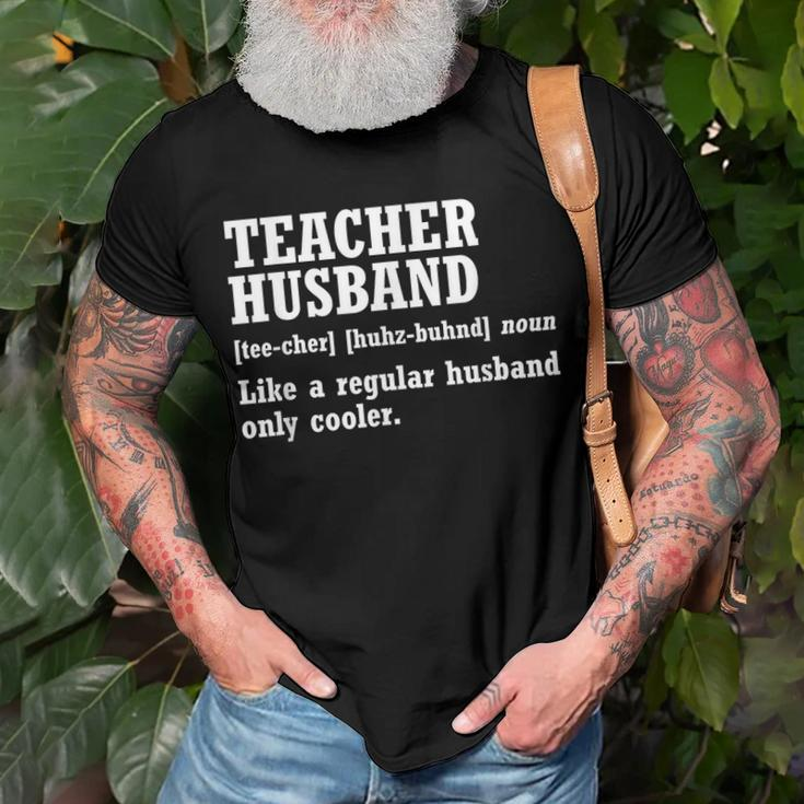 Teacher Husband Definition Husband Of A Teacher Gift For Mens Gift For Women Men T-shirt Crewneck Short Sleeve