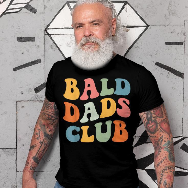 Bald Dads Club Funny Dad Fathers Day Bald Head Joke Gift For Women Men T-shirt Crewneck Short Sleeve