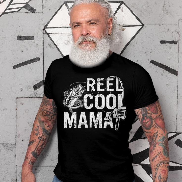 Distressed Reel Cool Mama Fishing Mothers Day Gift For Womens Gift For Women Men T-shirt Crewneck Short Sleeve