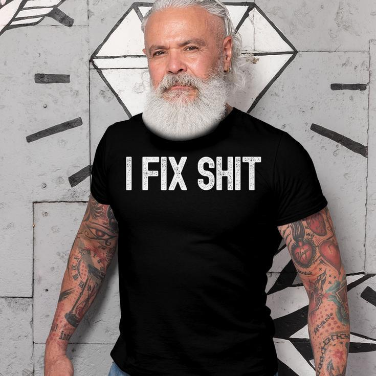 I Fix Stuff Handy Dad Gifts For Daddy Handyman Fathers Day Gift For Mens Gift For Women Men T-shirt Crewneck Short Sleeve