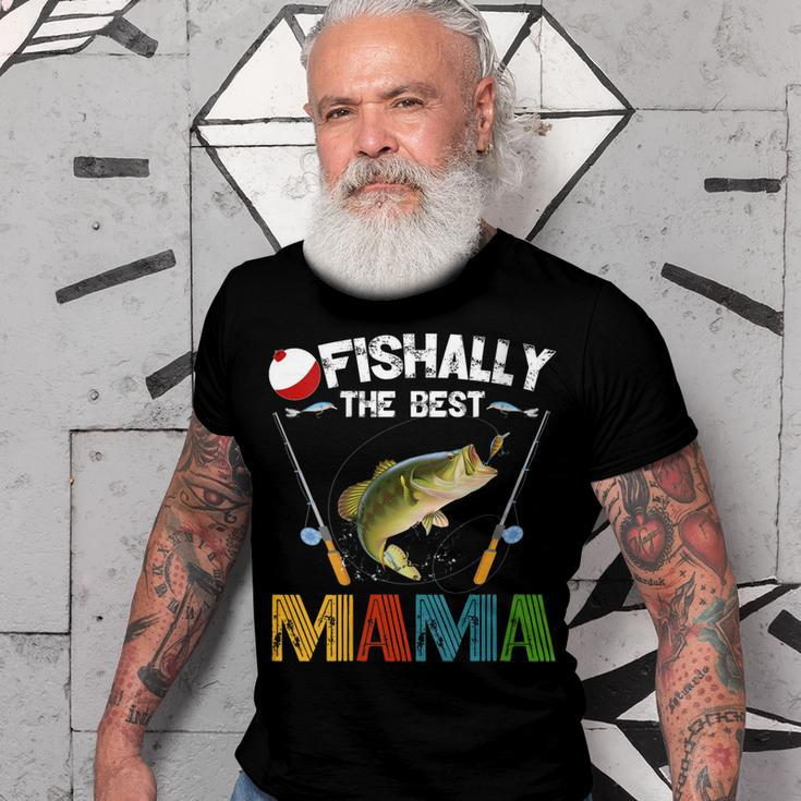 Ofishally The Best Mama Fishing Rod Mommy Funny Mothers Day Gift For Womens Gift For Women Men T-shirt Crewneck Short Sleeve
