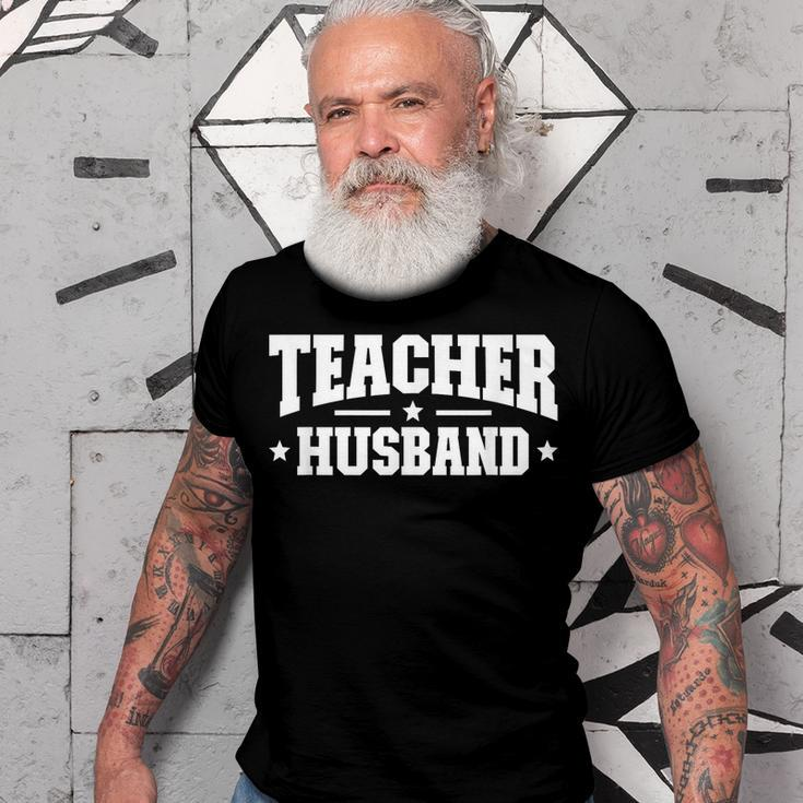 Teacher Husband Of A Teacher Proud Teachers Husband Gift For Mens Gift For Women Men T-shirt Crewneck Short Sleeve