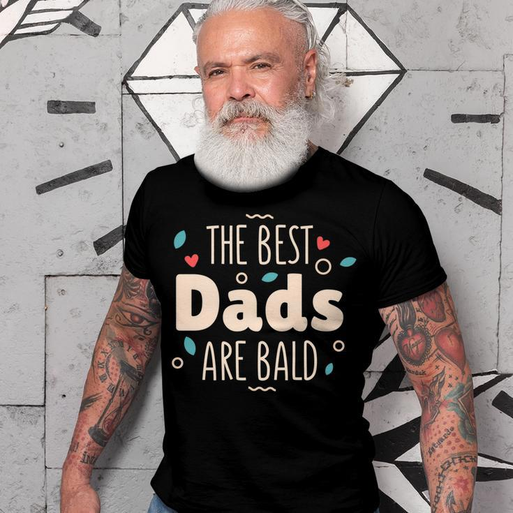 The Best Dads Are Bald Alopecia Awareness And Bald Daddy Gift For Mens Gift For Women Men T-shirt Crewneck Short Sleeve