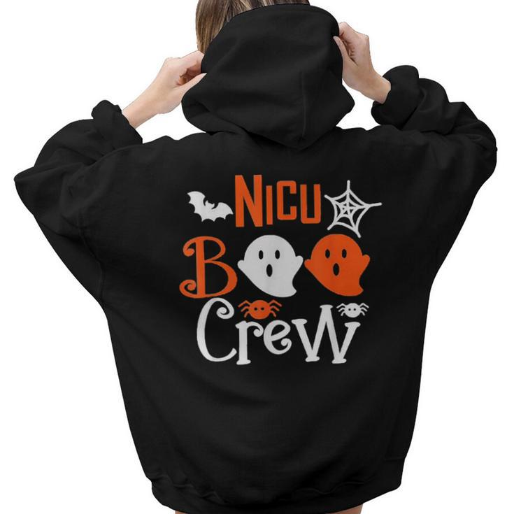 Cute Halloween Nicu Nurse Boo Crew Nursing Novelty Women Hoodie Back Print