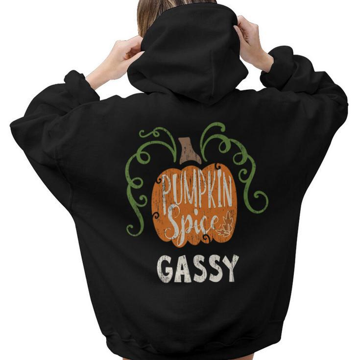 Gassy Pumkin Spice Fall Matching For Family Women Hoodie Back Print