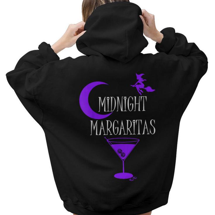 Midnight Margaritas Witch Halloween Drinking Women Hoodie Back Print