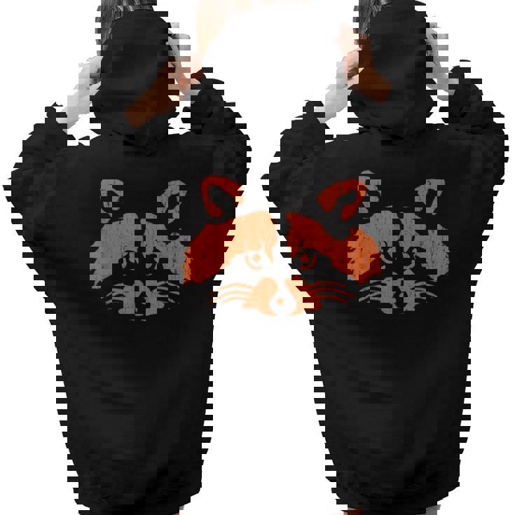 Halloween Trash Panda Bandit Raccoon Pumpkin Jackolantern Women Hoodie Back Print