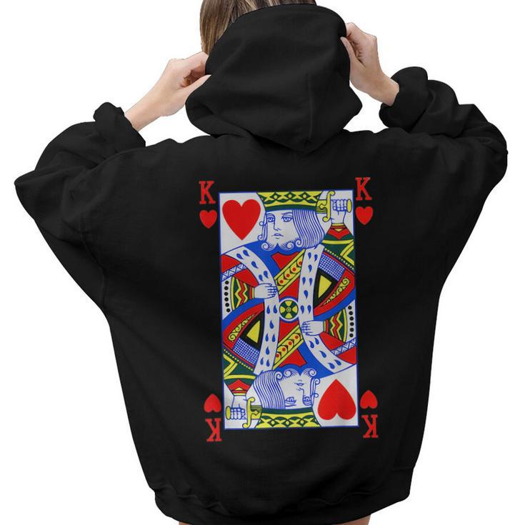 King Of Hearts Halloween Costume Poker Women Hoodie Back Print