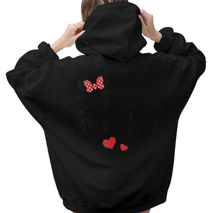 Mama Mouse Mama Mouse Heart Mama  For Women Women Hoodie Back Print