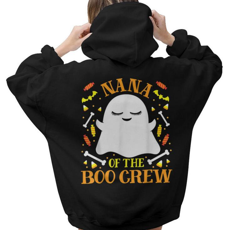 Nana Boo Crew Ghost Matching Family Set Grandma Halloween Women Hoodie Back Print