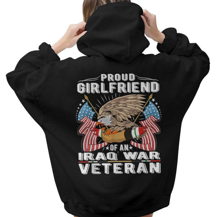 Proud Girlfriend Of An Iraq War Veteran Military Vets Lover Women Hoodie Back Print