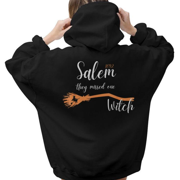 Salem 1692 They Missed One Vintage Women Hoodie Back Print