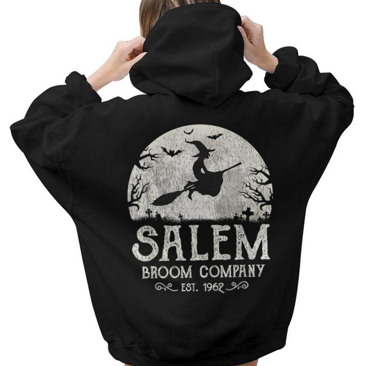 Salem Broom Company Grunge Halloween Womens Witch Women Hoodie Back Print