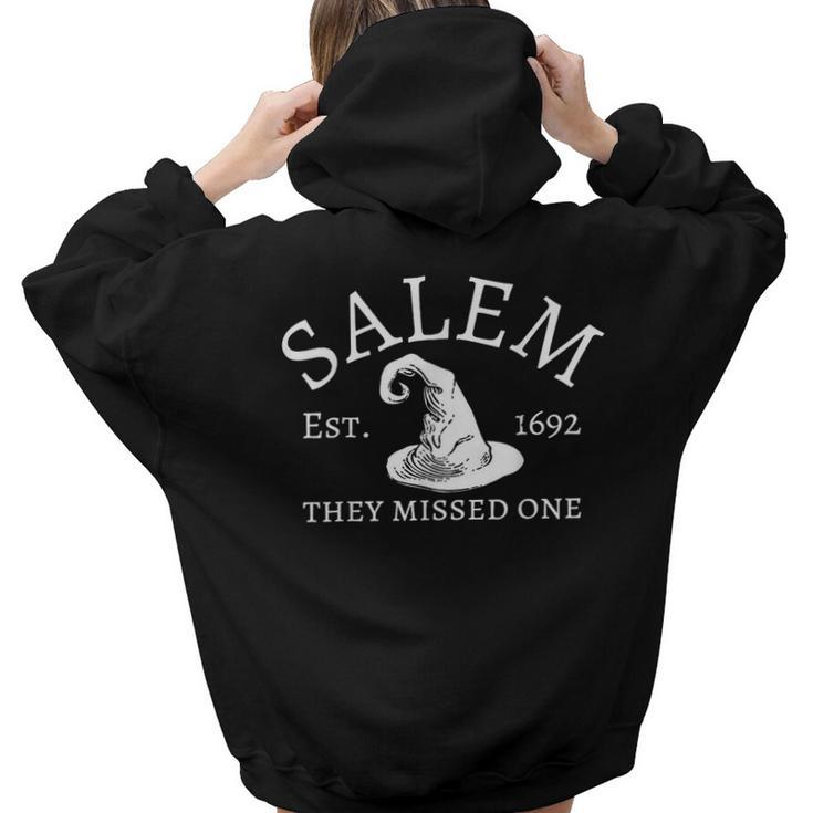 Vintage Salem 1692 They Missed One Retro Women Hoodie Back Print
