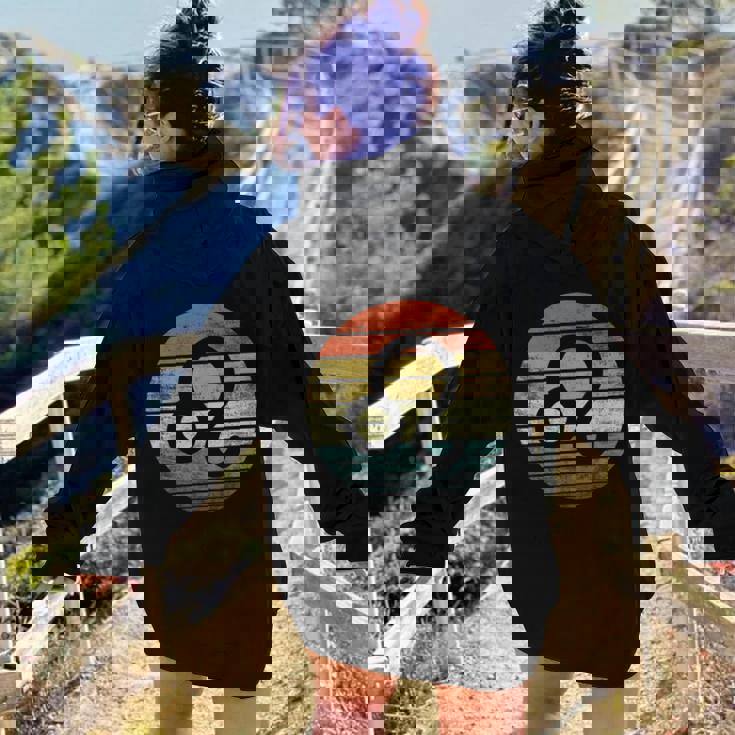 Leo Retro Sunset Zodiac Sign Birthday Women Hoodie Back Print