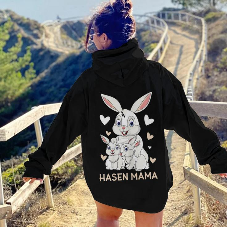 Rabbit Mum Cute Bunny Outfit For Girls For Women Women Hoodie Back Print