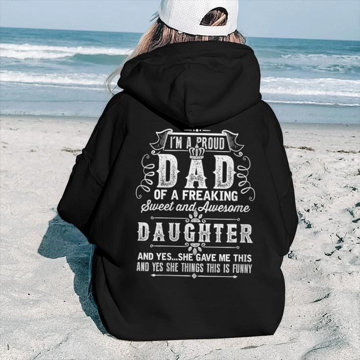 For Dad Daddy Grandpa From Daughter Fathers Day Women Hoodie Back Print