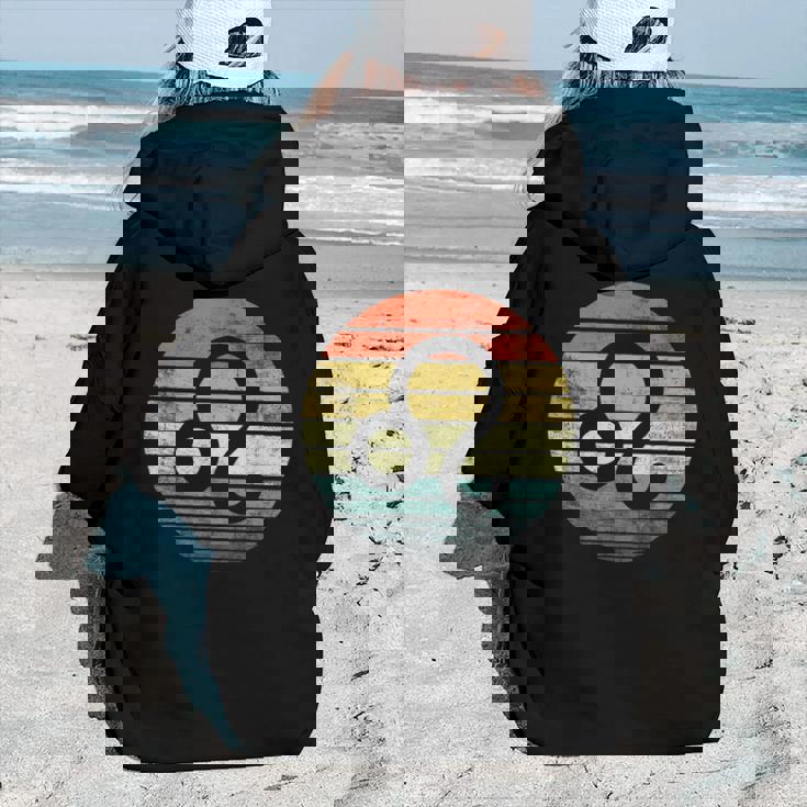 Leo Retro Sunset Zodiac Sign Birthday Women Hoodie Back Print