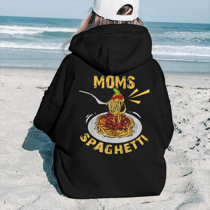 Moms Spaghetti Food Lovers Novelty For Women Women Hoodie Back Print