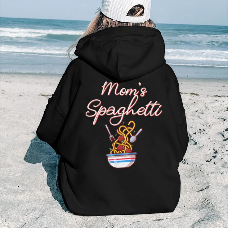 Moms Spaghetti And Meatballs Meme Food For Women Women Hoodie Back Print