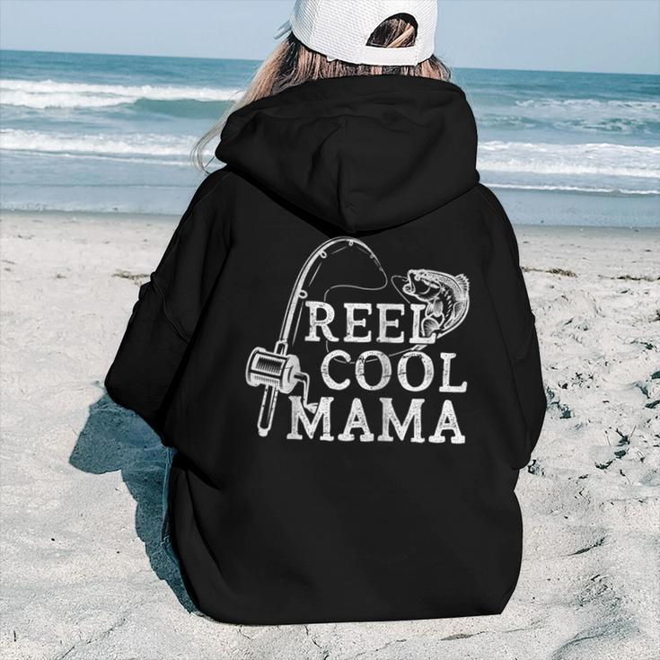 Retro Reel Cool Mama Fishing Fisher For Women Women Hoodie Back Print