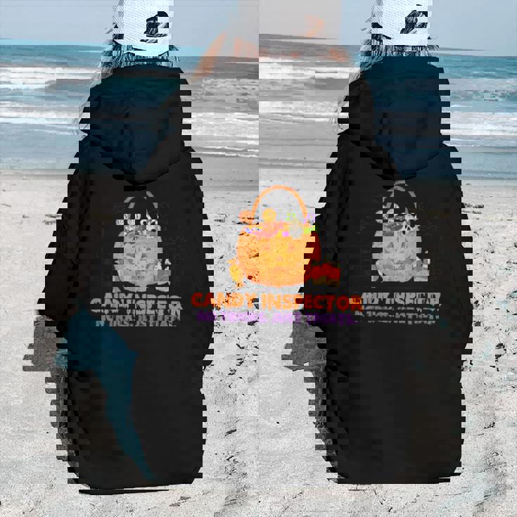 Vintage Trick Or Treat Halloween No Tricks Just Treats Candy Halloween Women Hoodie Back Print