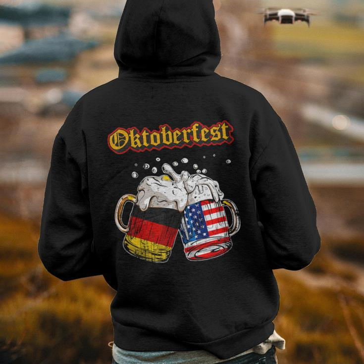 Happy Oktoberfest 2023 American German Munich Flag Hoodie Back Print