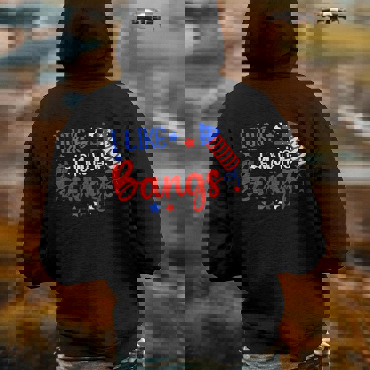 I Like How He Bang Funny 4Th Of July Matching Couple Back Print Hoodie