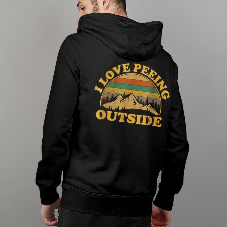 Camping Hiking Outdoors I Love Peeing Outside Hoodie Back Print