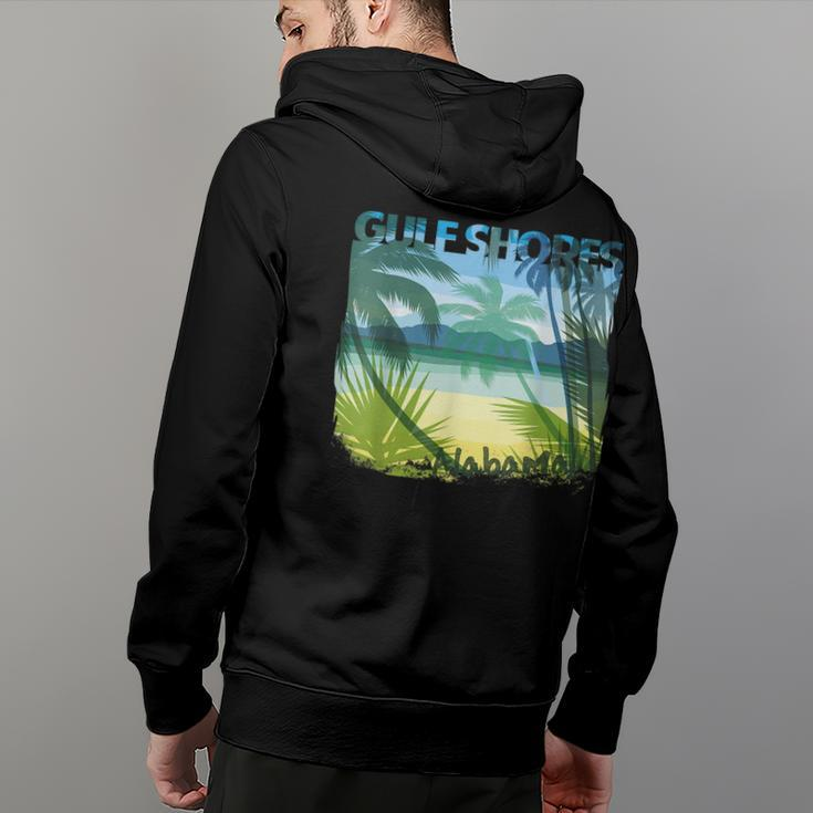 Gulf Shores Alabama Beach Summer Matching Family Palms Tree Summer Funny Gifts Back Print Hoodie