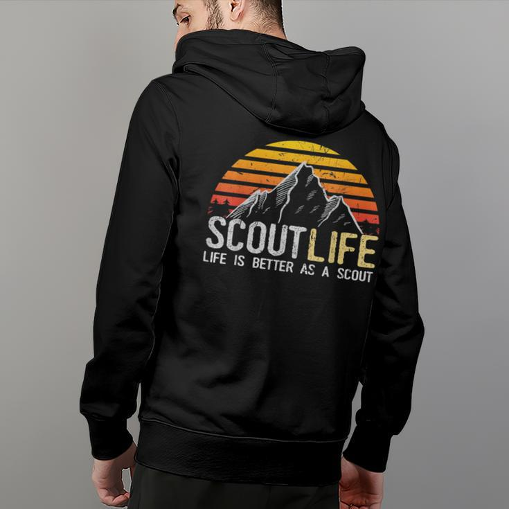 Scout Life And Life Is Better As A Scout Scouting Back Print Hoodie