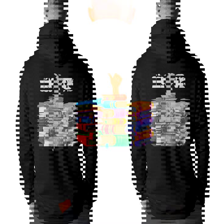 Bokish Books Lover Bookworm Library Reading Lovers Im Ok Reading Funny Designs Funny Gifts Back Print Hoodie