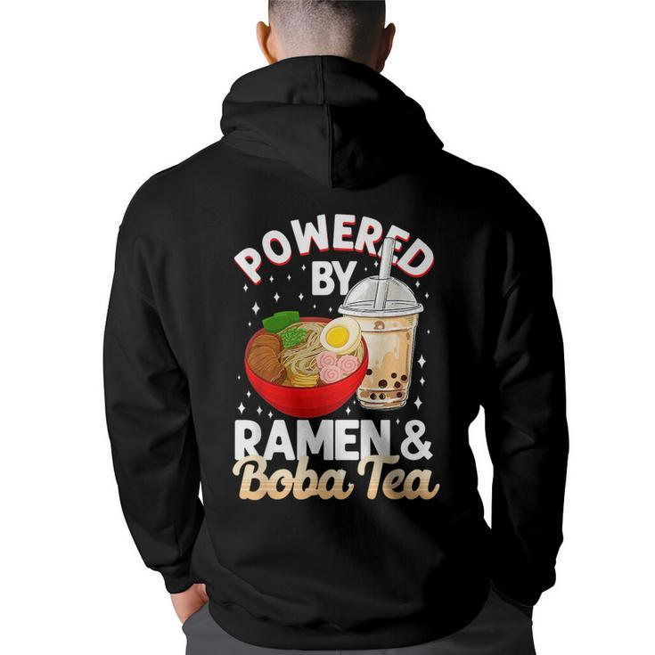 Bubble Powered By Ramen & Boba Tea Noodle  Back Print Hoodie
