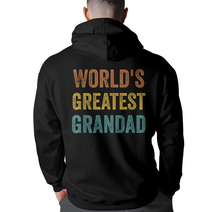 Grandad Fathers Day Worlds Greatest Grandad  Back Print Hoodie
