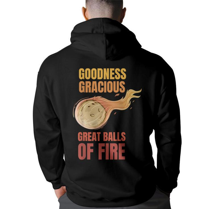 Great Balls Of Fire Funny Flaming Meteor Comet Asteroid  Back Print Hoodie