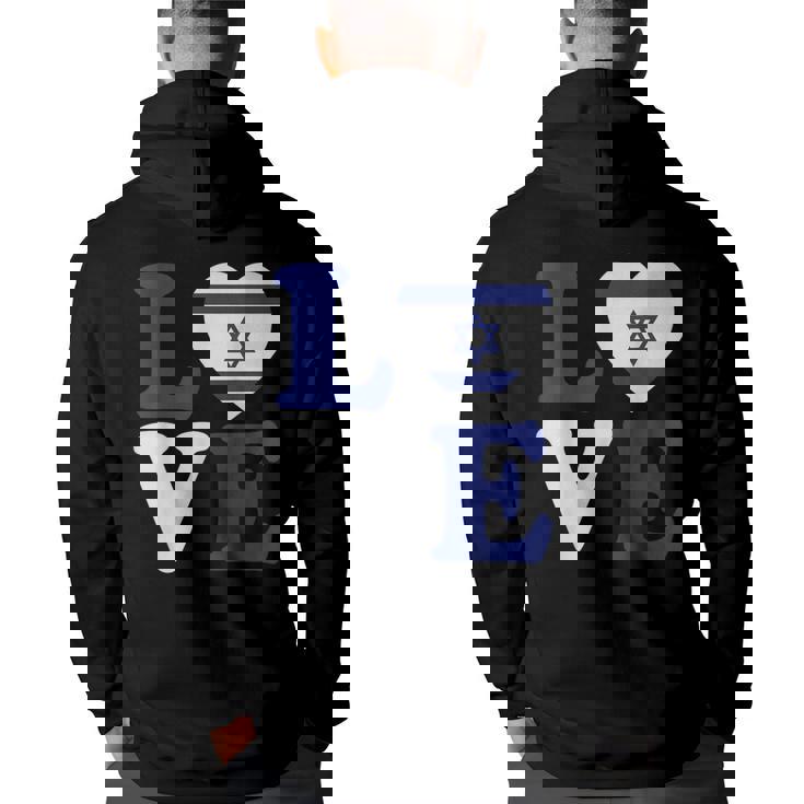 Israel Love Flag I Stand With Israel Heritage Israeli Flag Hoodie Back Print