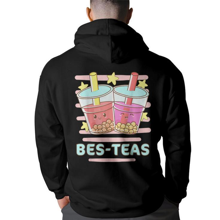 Kawaii Boba Bes-Teas Besties Best Friends Bubble Tea  Back Print Hoodie