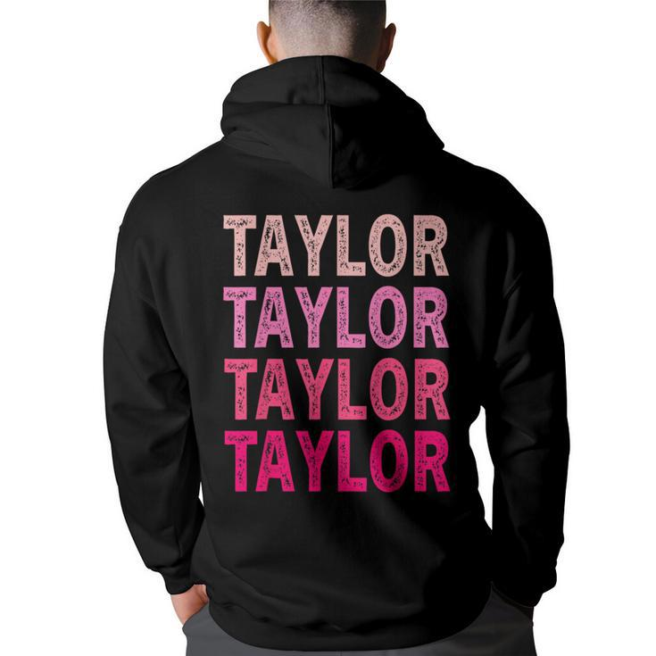 Name Taylor I Love Taylor Hoodie Back Print
